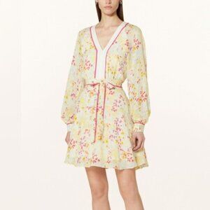 NWT Reiss Molly Floral Puff Long Sleeve Mini Dress